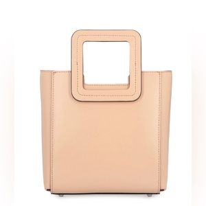 STAUD leather mini Shirley in Dune (Nude)